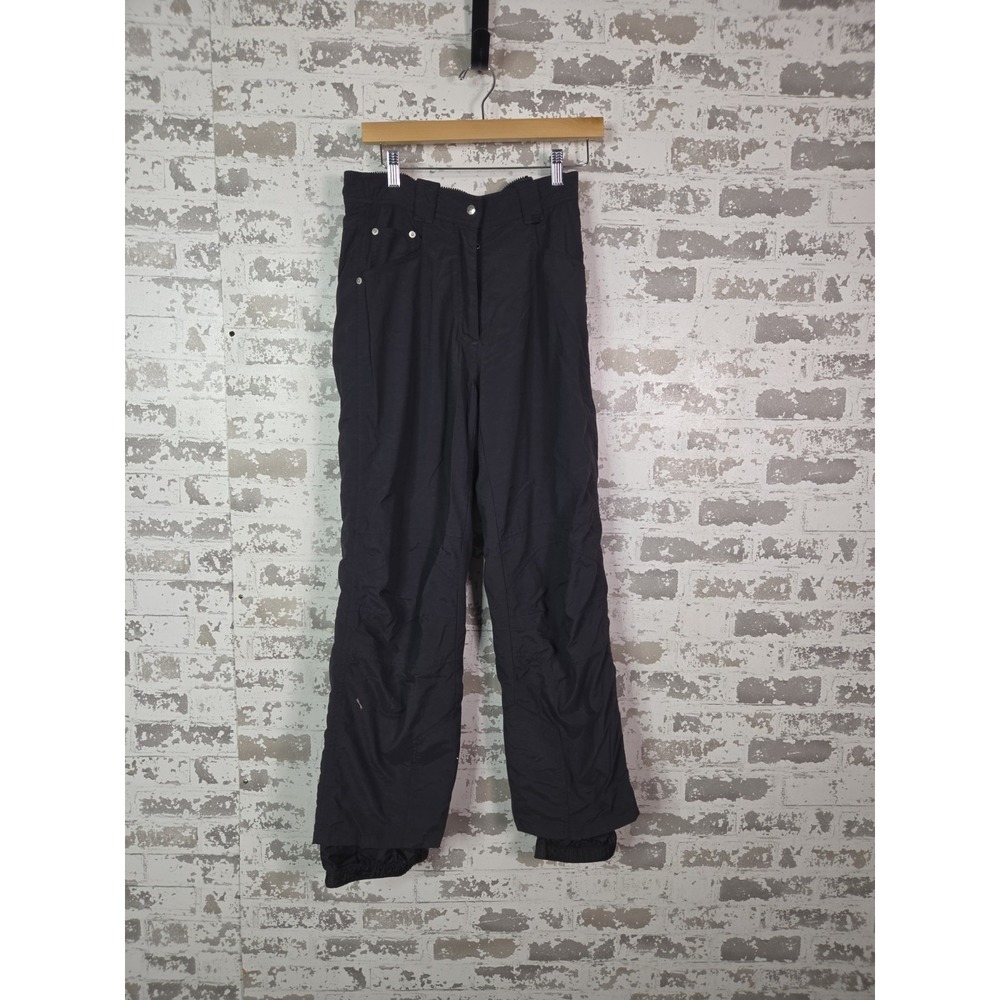 OBERMEYER Ski Pants Women 6 Black Insulated High Waist Snow Trousers Winter